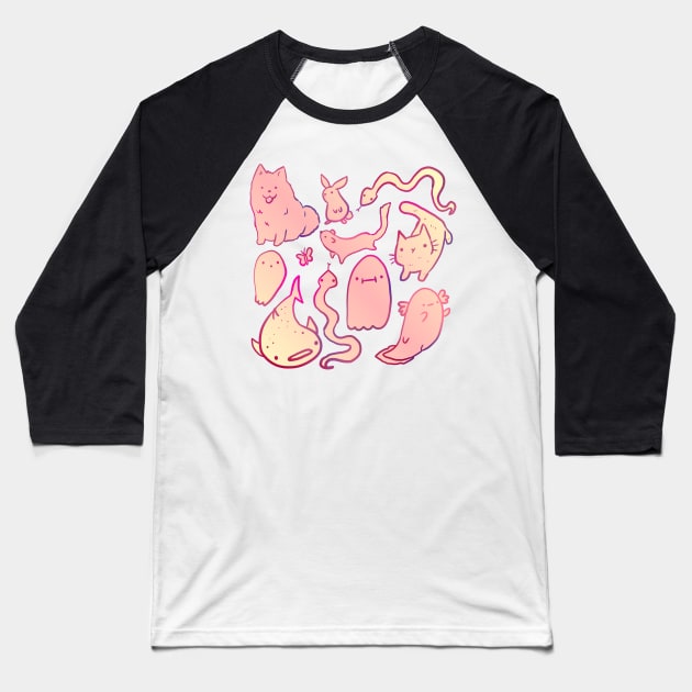 Cute animals in pink Baseball T-Shirt by Mayarart